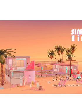 模拟人生4CC房屋mod|Beach|2卧2卫|索拉尼海滩带家具|40x30|#282
