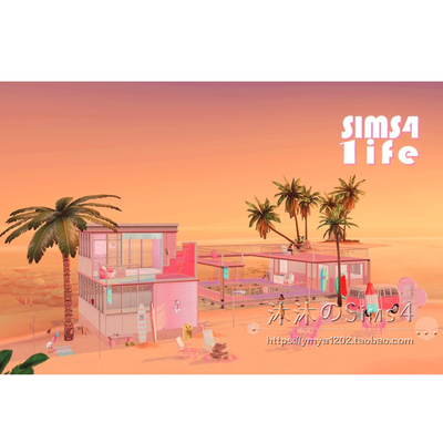 模拟人生4CC房屋mod|Beach|2卧2卫|索拉尼海滩带家具|40x30|#282