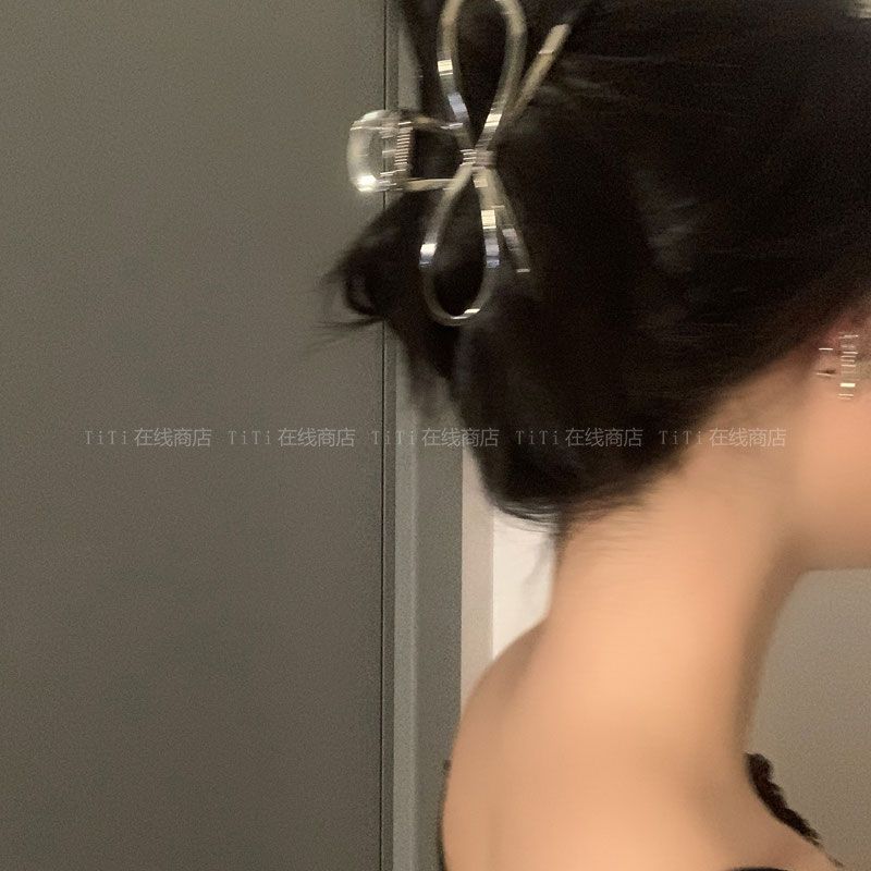 TiTi茶艺课代表蝴蝶结发夹女后脑勺发抓夹大号盘发鲨鱼夹子头