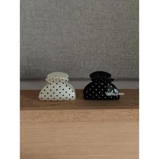 ONEGREEN 韩风ins波点小号半圆后脑勺半头抓夹甜美可爱少女鲨鱼夹