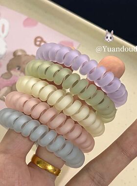 10只装 韩系秋冬bm色系磨砂电话线发圈皮筋头绳高弹力无痕发绳