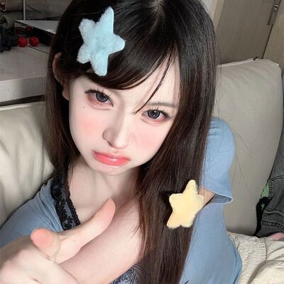 韩系小众ins风毛绒星星边夹甜美可爱少女刘海夹鸭嘴夹子发饰新款