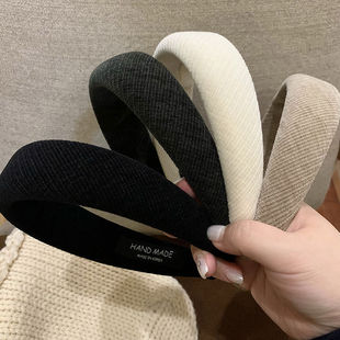 加宽增高颅顶 发卡 韩国进口舒适百搭螺纹海绵宽发箍明星网红同款