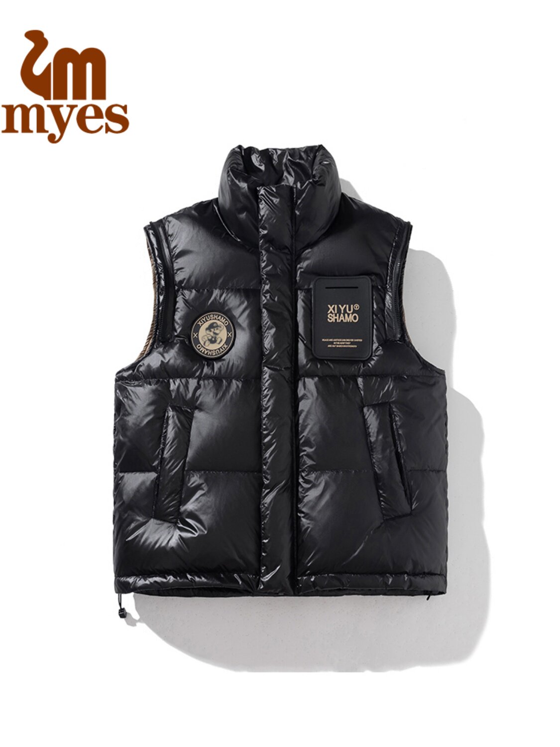 MYES MAKINOSEN DUCK DOWN VEST 남성과 여성을 위한 동일한 스타일 두꺼운 탈착식 슬리브 가볍고 따뜻한 겨울 다운 재킷