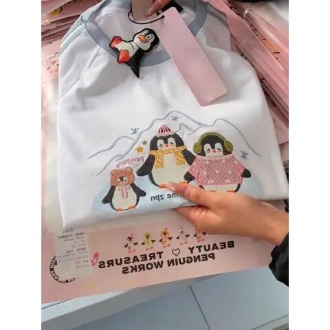 实价 广州面料95%棉 5%氨纶 +后包领 刺绣短袖T恤女