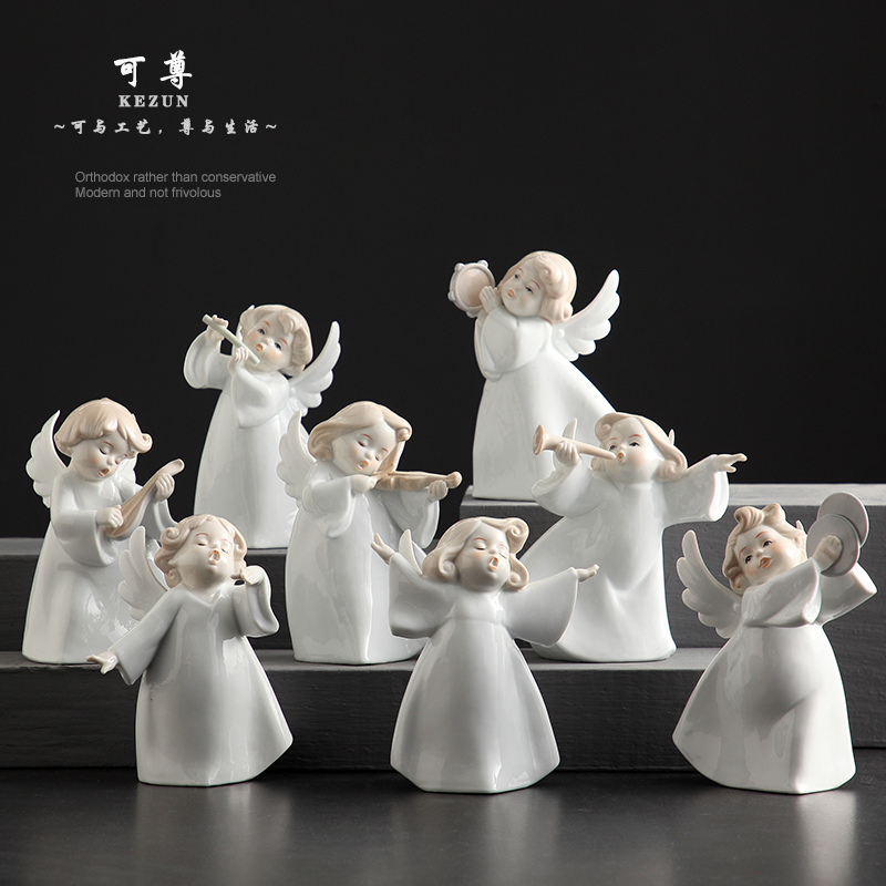 可爱娃娃摆件家居摆设隔断高温陶瓷书桌少女房间装饰送闺蜜礼物