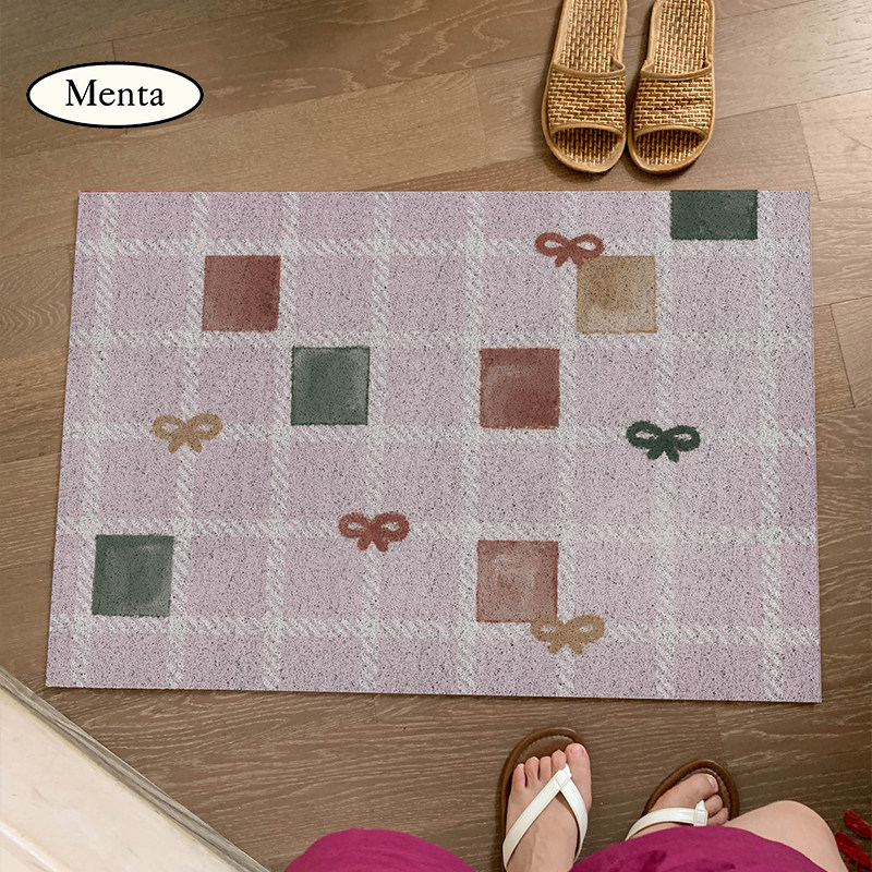MENTA “瓷砖”原创趣味丝圈入户门地垫门厅玄关脚垫创意地毯耐脏