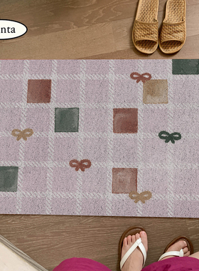 MENTA “瓷砖”原创趣味丝圈入户门地垫门厅玄关脚垫创意地毯耐脏