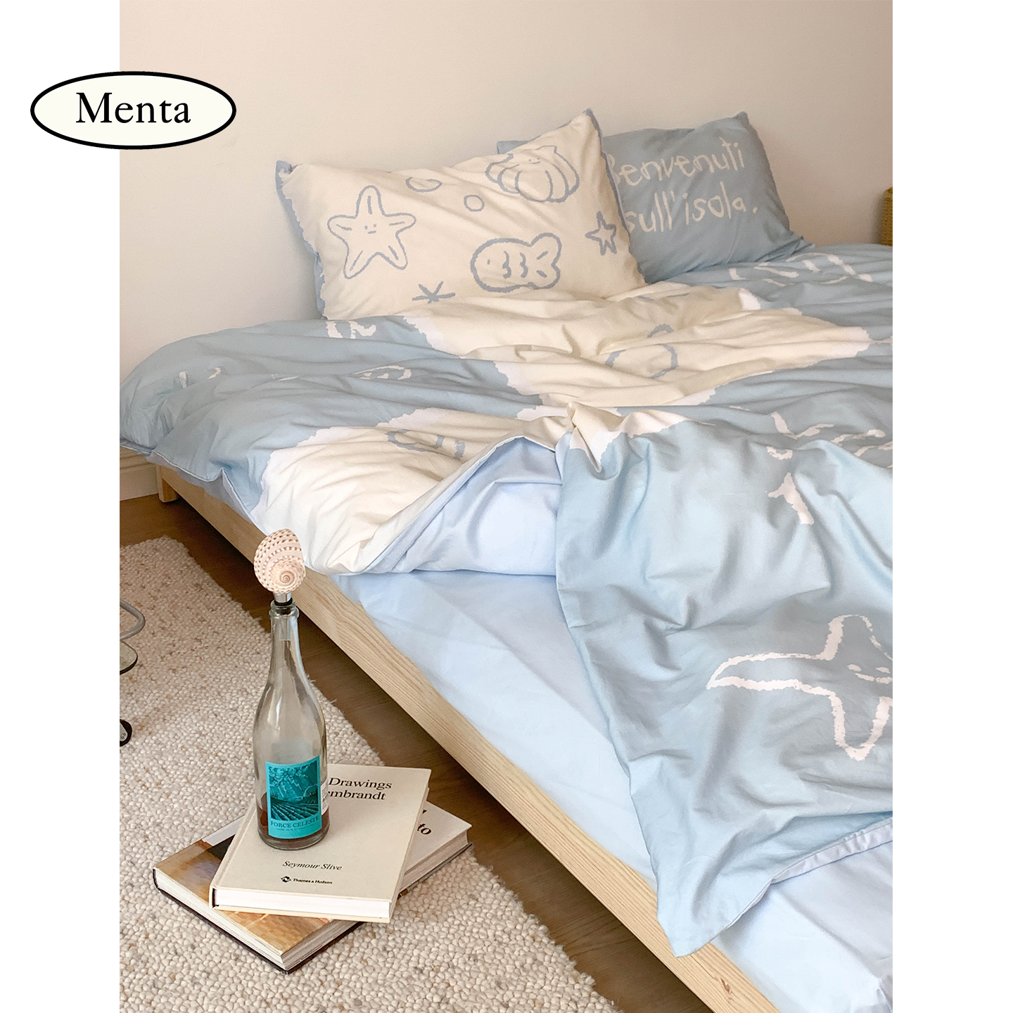 薄荷岛“四件套合集”纯棉床品床单四件套原创童趣拼色INS四季款