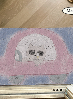 MENTA “kitty系列”原创丝圈入户门地垫门厅玄关脚垫创意地毯ins