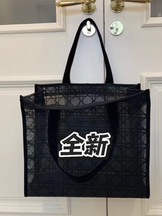 黑色网纱大容量托特包 蕾丝网纱大包大容量女神休闲旅行百搭手提