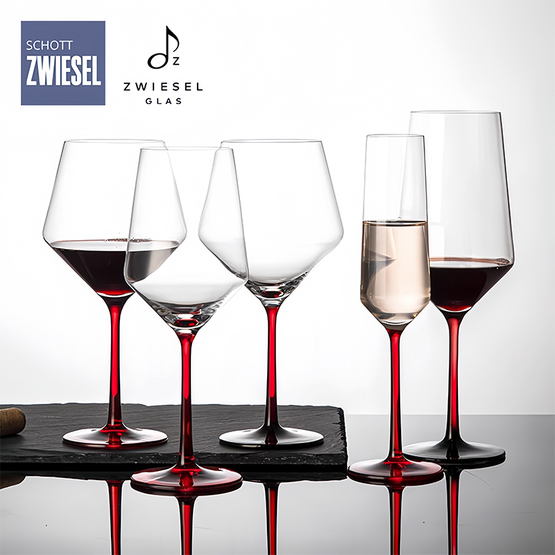 德国进口SCHOTT肖特水晶红酒杯PURE彩杆高脚杯高端葡萄酒杯香槟杯