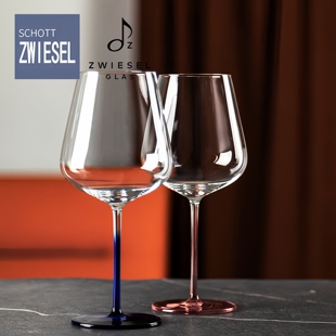 SCHOTT ZWIESEL德国进口水晶玻璃红酒杯彩杆高脚超薄葡萄酒通用杯