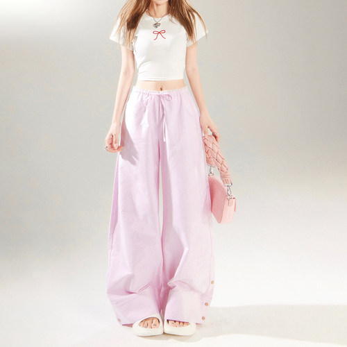 RJVO多巴胺高腰阔腿裤女