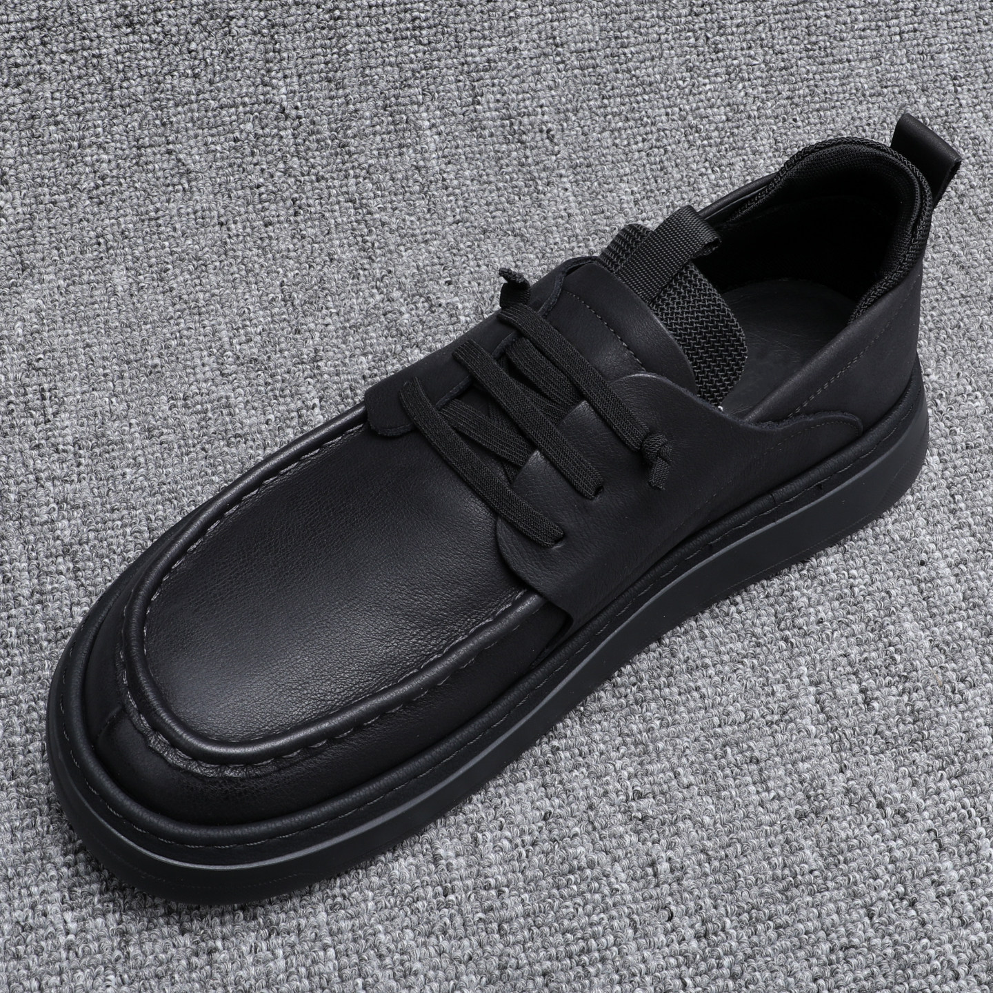 春季男鞋2026新款真皮透气厚底休闲皮鞋一脚蹬软底轻便男士乐福鞋,流行男鞋,休闲板鞋,淘宝优惠券,粉丝福利购,淘宝优惠卷