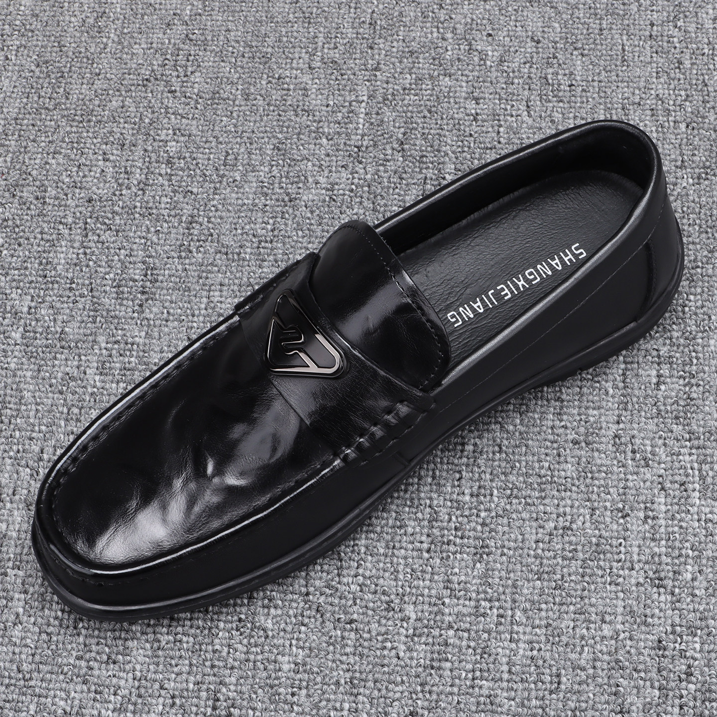 纯皮软底豆豆鞋男鞋2025新款时尚百搭休闲鞋男款潮流透气驾车鞋子,流行男鞋,乐福鞋（豆豆鞋）,淘宝优惠券,粉丝福利购,淘宝优惠卷