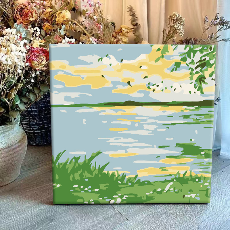 日月星辰 数字油画diy填色手工治愈唯美油彩画小尺寸学生简单绘画