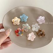 清新迷你小花碎花醋酸小抓夹时尚 发夹高级感公主头可爱BB百搭发饰