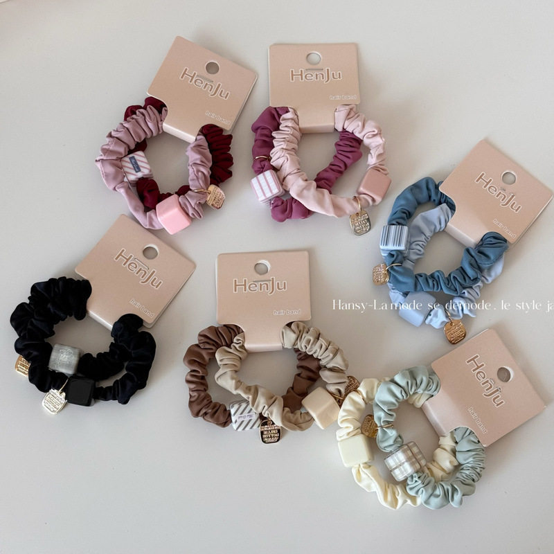 一对装小方块高弹力简单盘发发圈扎头发基础款橡皮筋丸子头发绳,饰品/流行首饰/时尚饰品新,发饰,淘宝优惠券,粉丝福利购,淘宝优惠卷