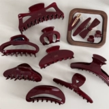 Красная заколка для волос, атмосферный аксессуар для волос, акула, заколка-крабик, широкая цветовая палитра, новая коллекция