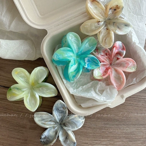 Заколка-крабик, элегантная заколка для волос, акула, аксессуар для волос, в цветочек, новая коллекция