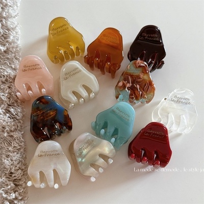 韩版金标可爱小骨夹小号侧边抓夹复古醋酸气质前额碎发八字夹发饰