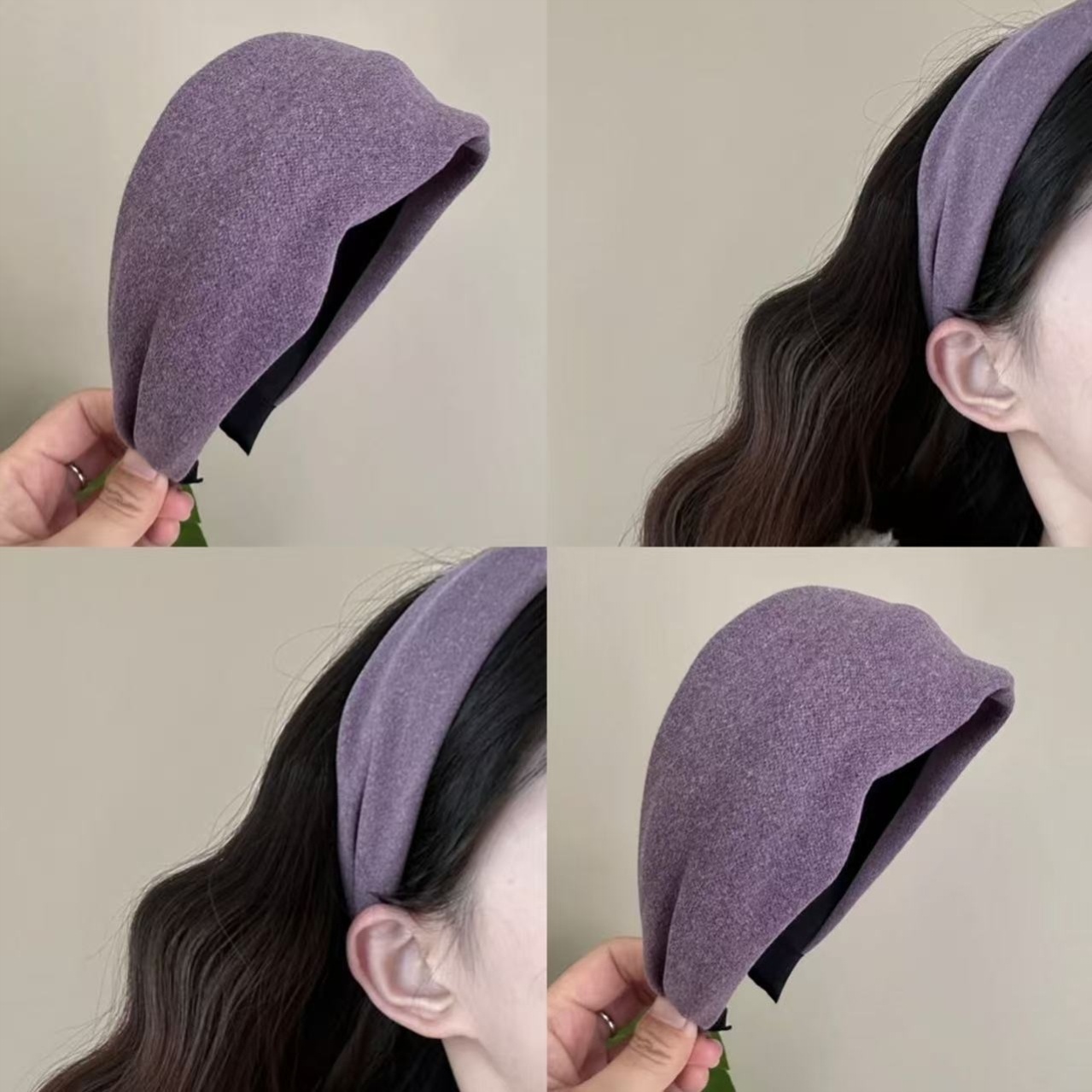 春秋针织宽边发箍南瓜棕显白2025新款发卡发带高颅发箍气质头箍女