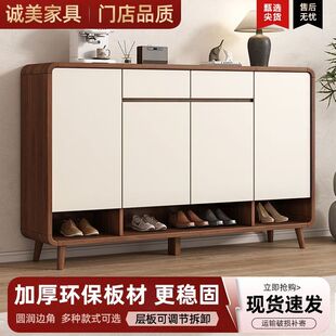 鞋柜家用门口入户门收纳一体靠墙室内玄关柜新款进门实木