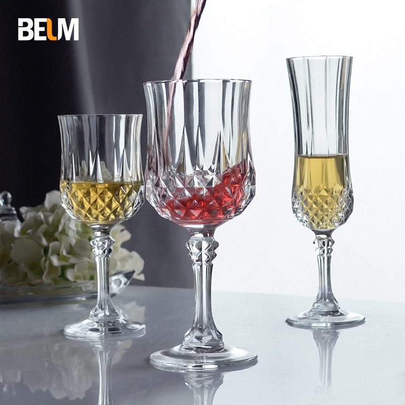 彼默欧式刻花水晶玻璃红酒杯