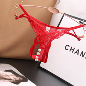 维多利亚女士纯欲蕾丝情调火辣情侣免穿脱开档内裤 女性感三角裤
