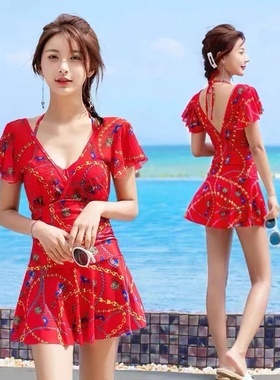 泳衣女新款2026女士连体保守微胖女孩遮肉大码游泳馆专用0122w