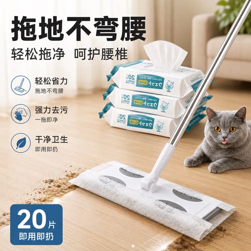 猫咪毛发清理扫把床上地毯静电