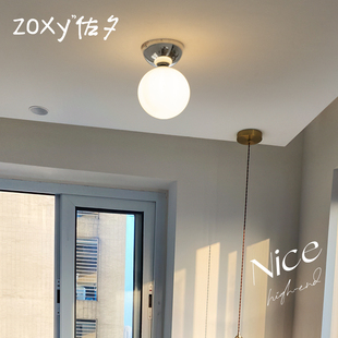 zoxy佐夕 包豪斯玄关过道小吸顶灯现代极简门厅洗手间阳台走廊灯