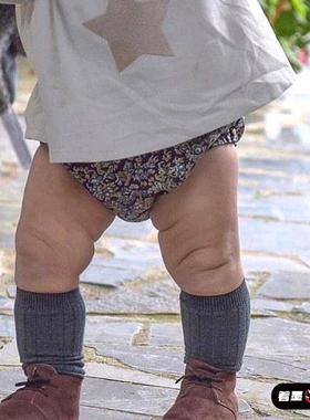 婴幼儿黑色中筒袜子儿童秋冬季加厚复古保暖男宝宝高筒纯色堆堆袜