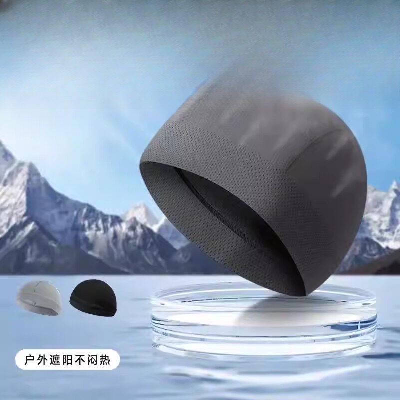 夏季透气冰丝骑行小帽男摩托头盔内衬内胆防晒头罩速干吸汗头巾