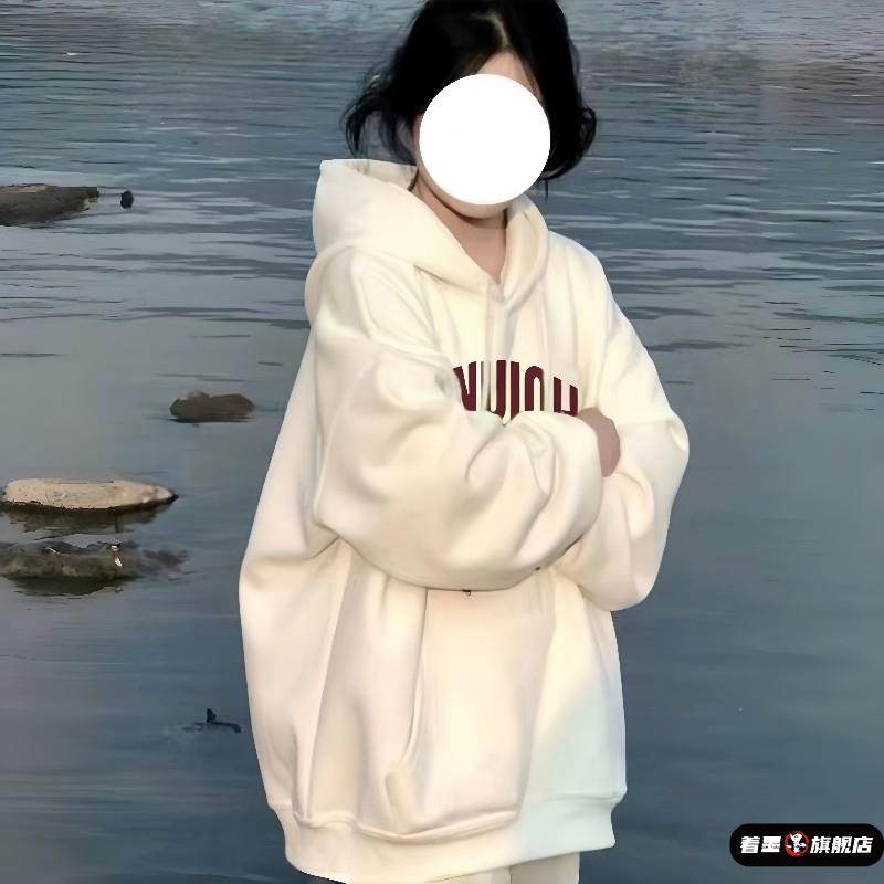 大童少女连帽卫衣2025新款秋冬初中高中宽松oversize加绒外套上衣,女装/女士精品,卫衣/绒衫,淘宝优惠券,粉丝福利购,淘宝优惠卷