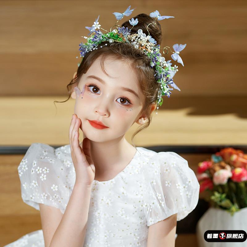 儿童超仙花环发饰蝴蝶精灵仙子簪花头饰女童