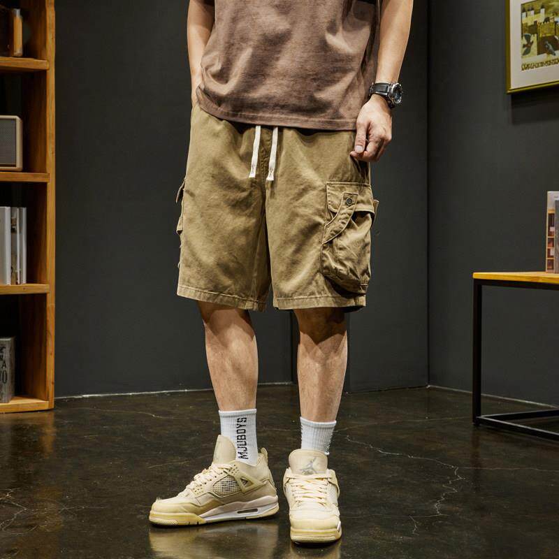 宽松大码五分工装短裤男款美式重磅男士夏季2026新款复古直筒休闲