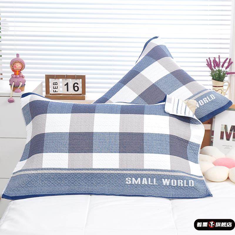 枕巾一对装纱布加大加厚枕头巾四季学生成人情侣盖巾吸汗52×78cm