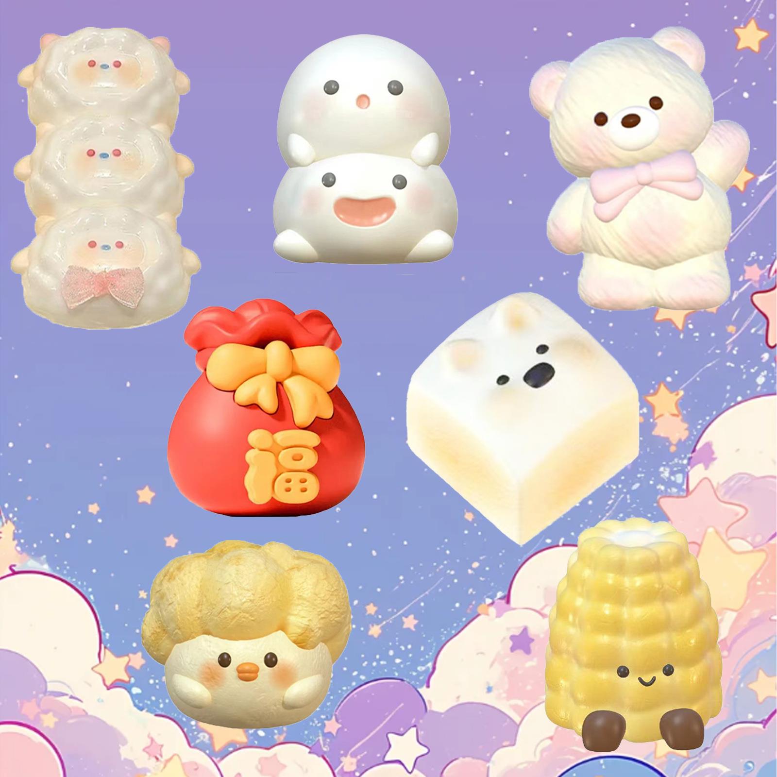 福袋香薰蜡烛石膏模具DIY小羊奶油条捏捏模具烘焙手工皂硅胶模具