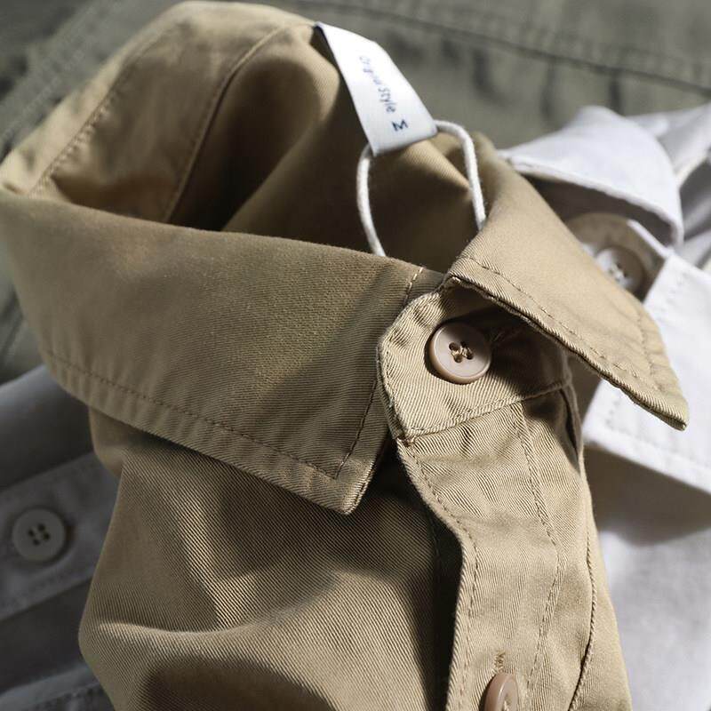 男款休闲加大码半袖衬衣美式工装衬衫男短袖2026新款夏季宽松上衣