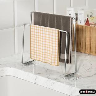 304不锈钢抹布沥水架台面窄边厨房置物架卫生间收纳架专用晾晒架