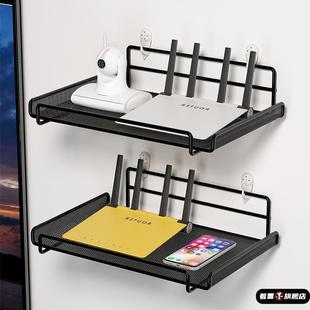 路由器放置架收纳盒机上盒置物架壁挂墙上无线 线WiFi支架挂墙免