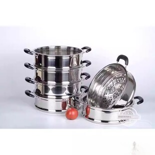 蒸锅笼屉加厚加高不锈钢蒸格凹口蒸屉20cm-36cm蒸笼锅多用笼包子