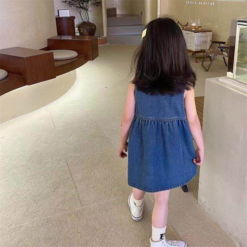 女童透气柔软背带牛仔裙跨境裙夏季中小童宝宝背心裙子新生儿吊带