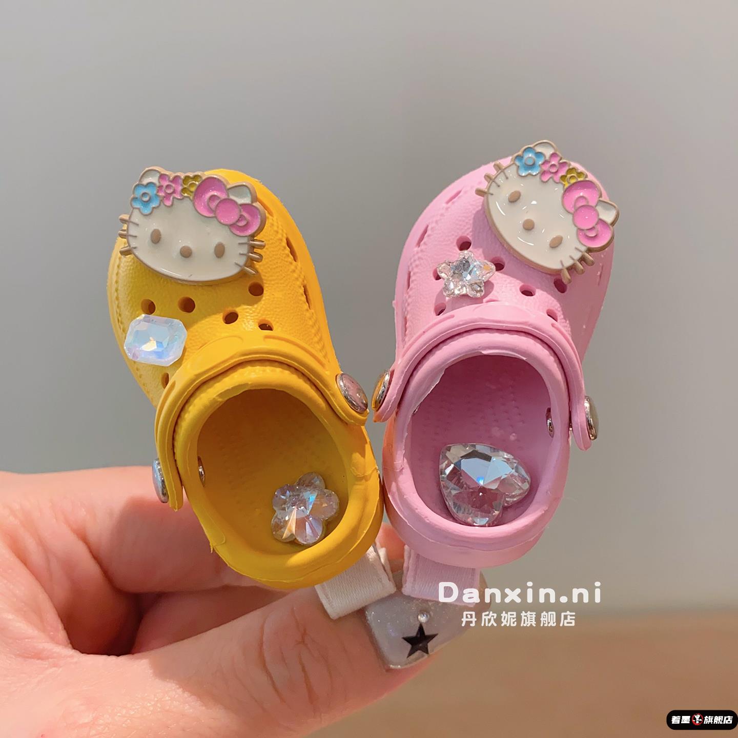 儿童洞洞鞋闪钻设计夹子小女孩刘海碎发夹卡