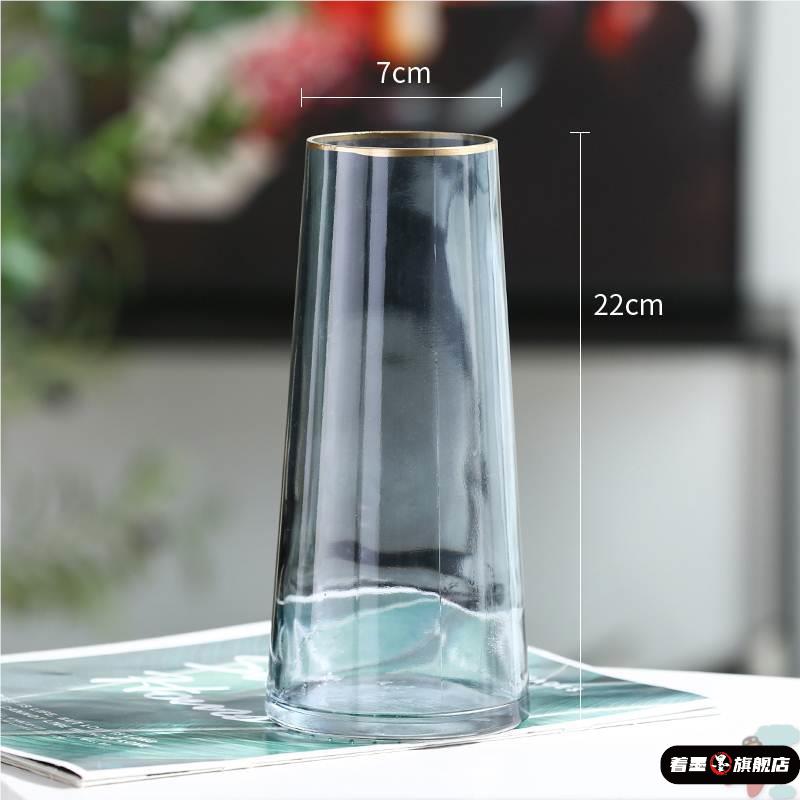 玻璃花瓶插花防摔仿水养透明竹富贵竹专用硬