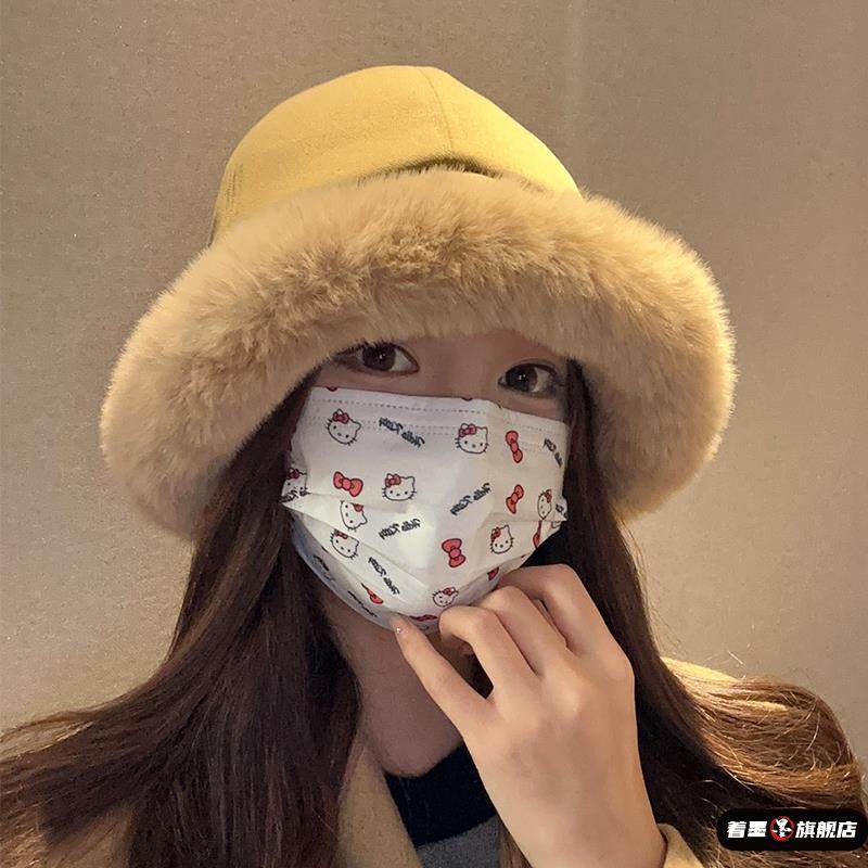 帽子女冬季保暖防寒毛绒渔夫帽2025新款护耳显脸小水桶帽百搭盆帽,服饰配件/皮带/帽子/围巾,帽子,淘宝优惠券,粉丝福利购,淘宝优惠卷