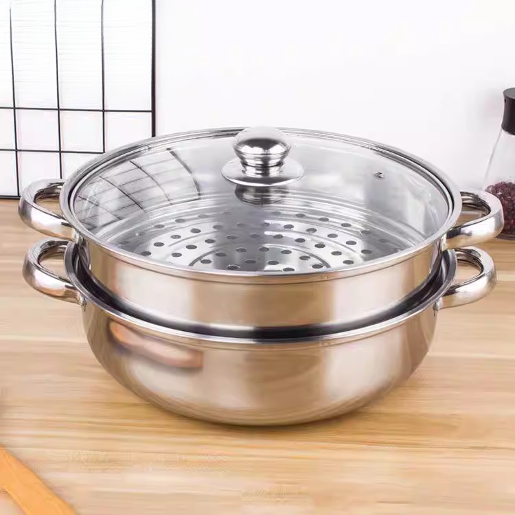 蒸锅汤锅一体蒸馒头专用锅304特厚饭锅家用