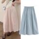 苎麻肌理感韩系花苞形夏遮肉裙 天丝半身裙裙子春新款 孕妇夏季 薄款